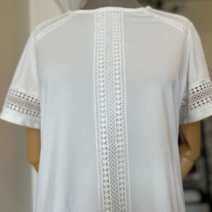 White Short Sleeve Blouse - Size S